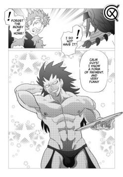 Gajeel getting paid (Fairy Tail)